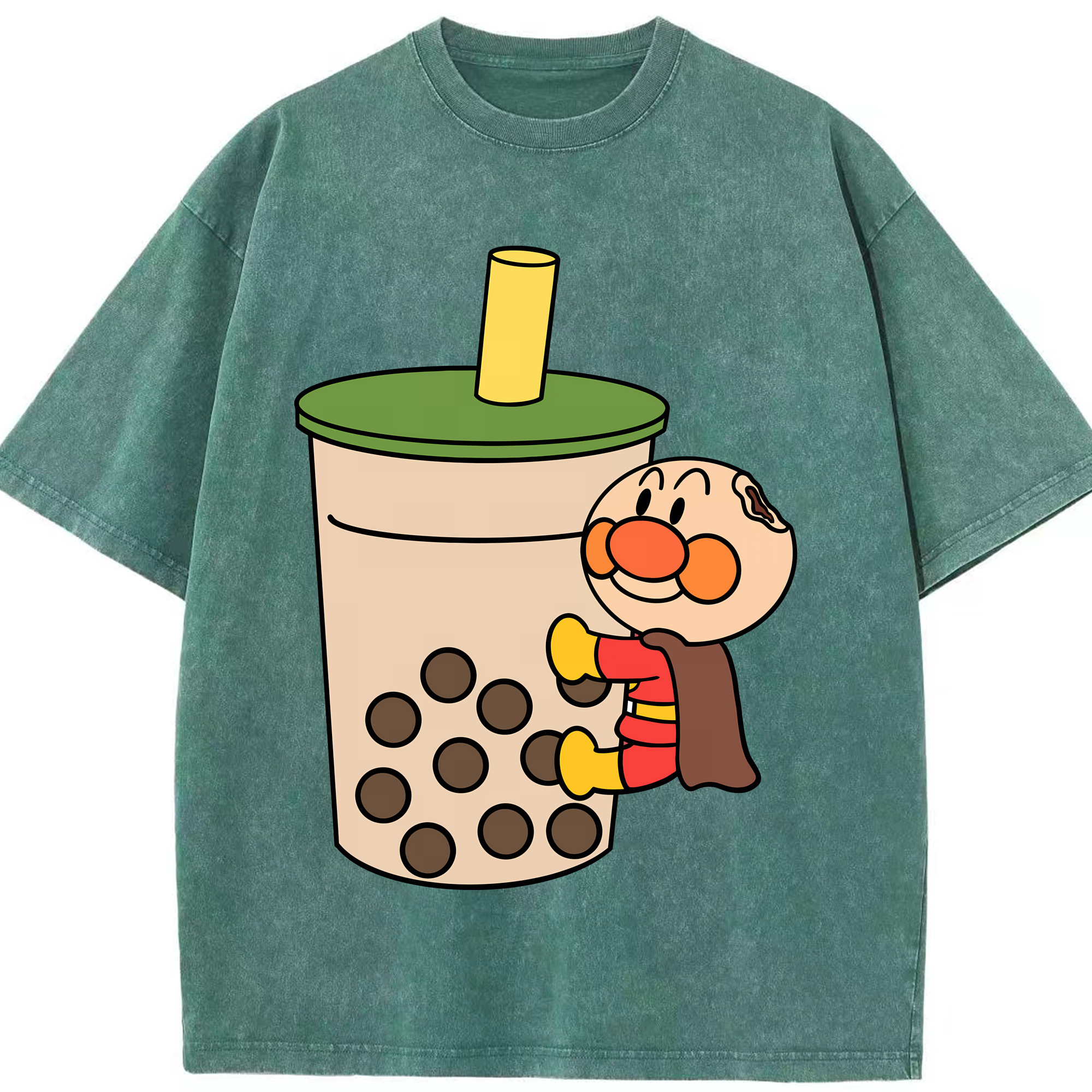 （画像用） アンパンマン Anpanman 綿100% ヴィンテージ風 半袖Tシャツ（フロントプリント）